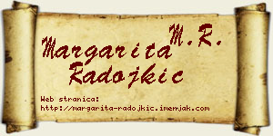 Margarita Radojkić vizit kartica